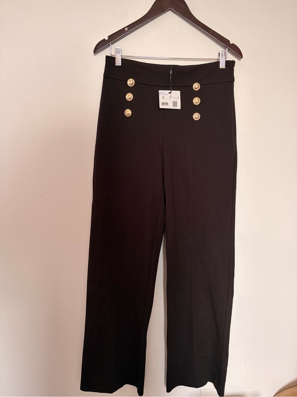 NWT Melanie Lyne Soho Button Detail Pants - Size 6 - Picture 5 of 11